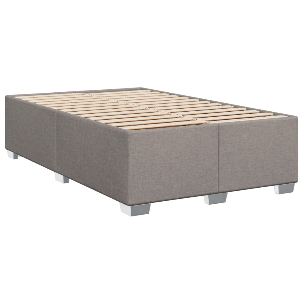 vidaXL Box Spring Bed with Mattress Taupe 100x200 cm Fabric