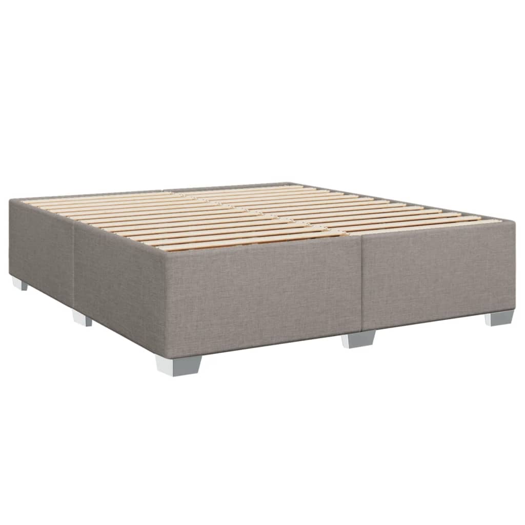 vidaXL Box Spring Bed with Mattress Taupe 180x200 cm Fabric