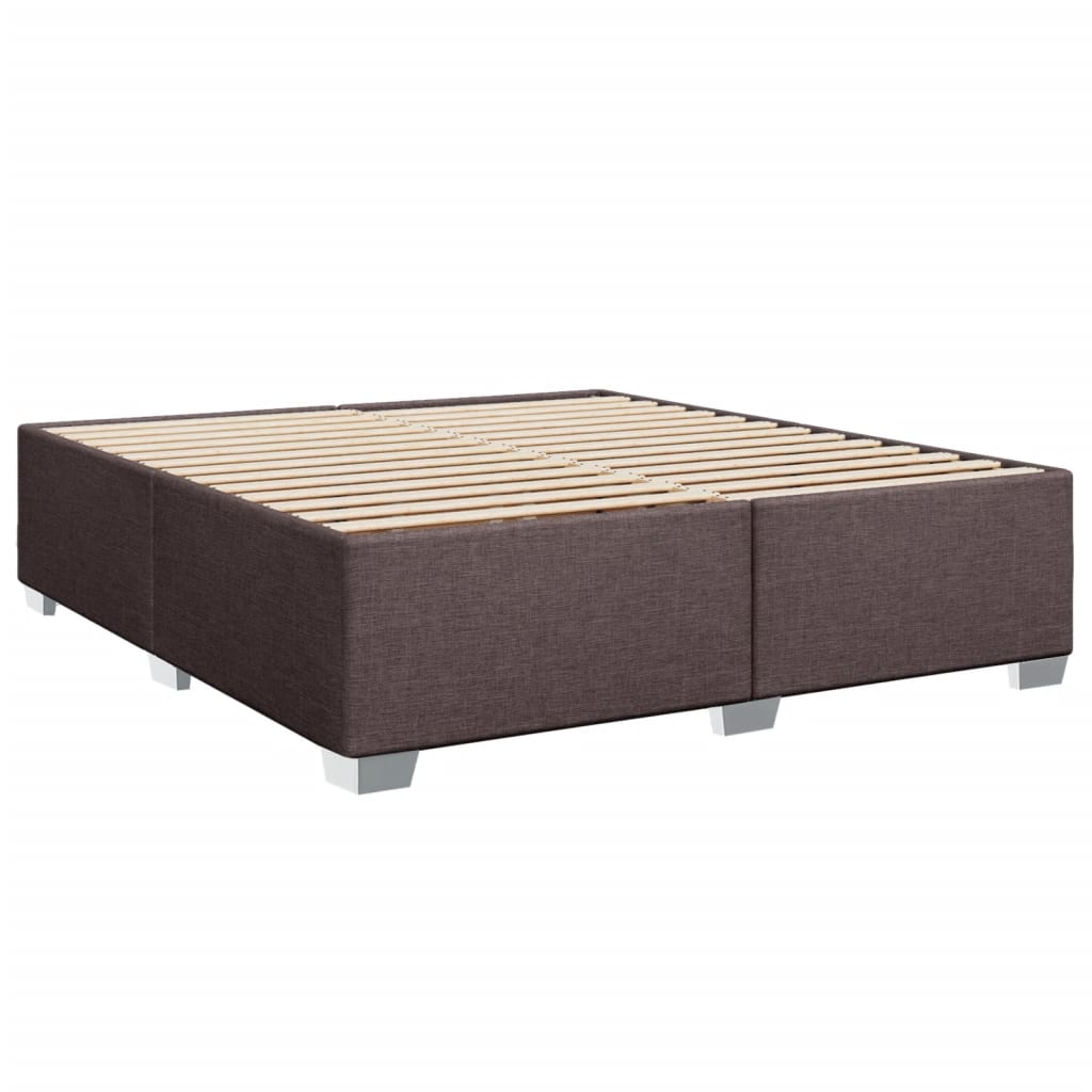 vidaXL Box Spring Bed with Mattress Dark Brown 180x200 cm Fabric