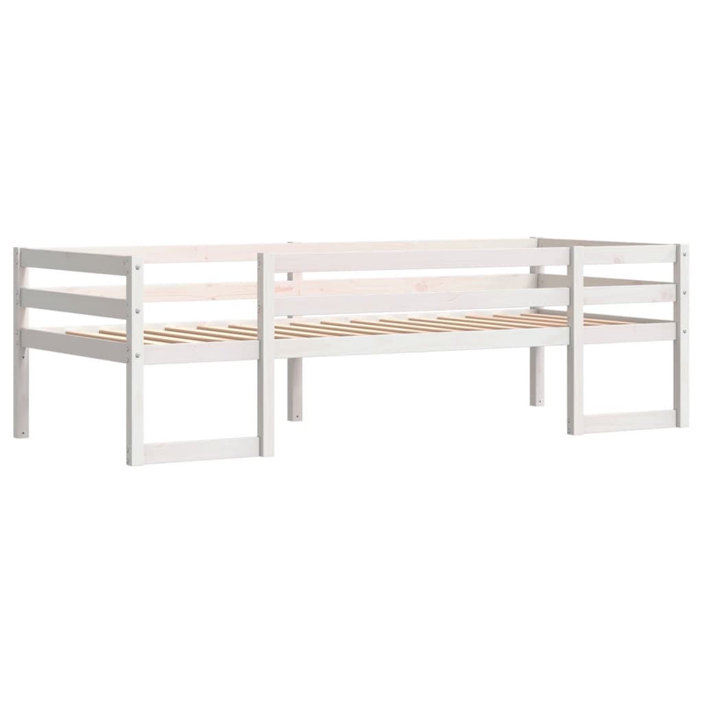 Kids' Bed Frame without Mattress White 90x200 cm Solid Wood Pine