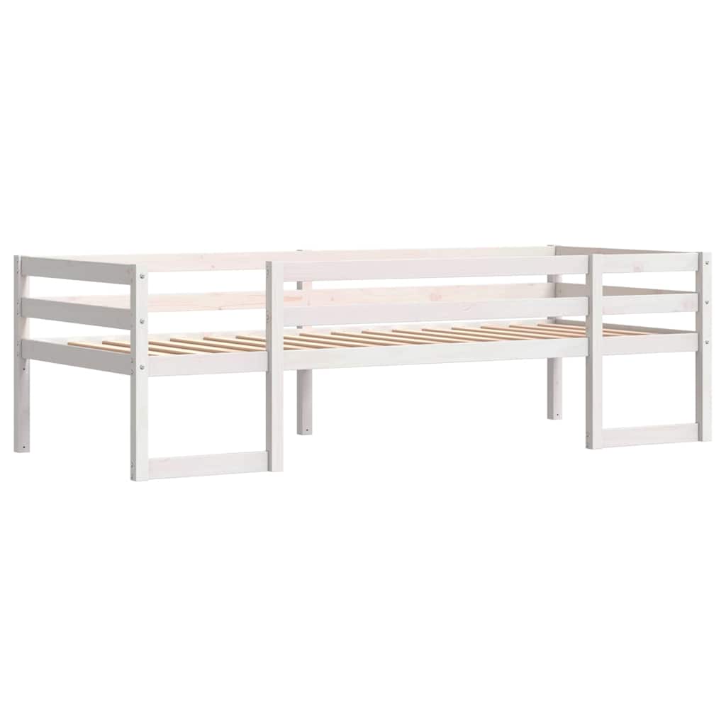 Kids' Bed Frame without Mattress White 75x190 cm Small Single Solid Wood Pine