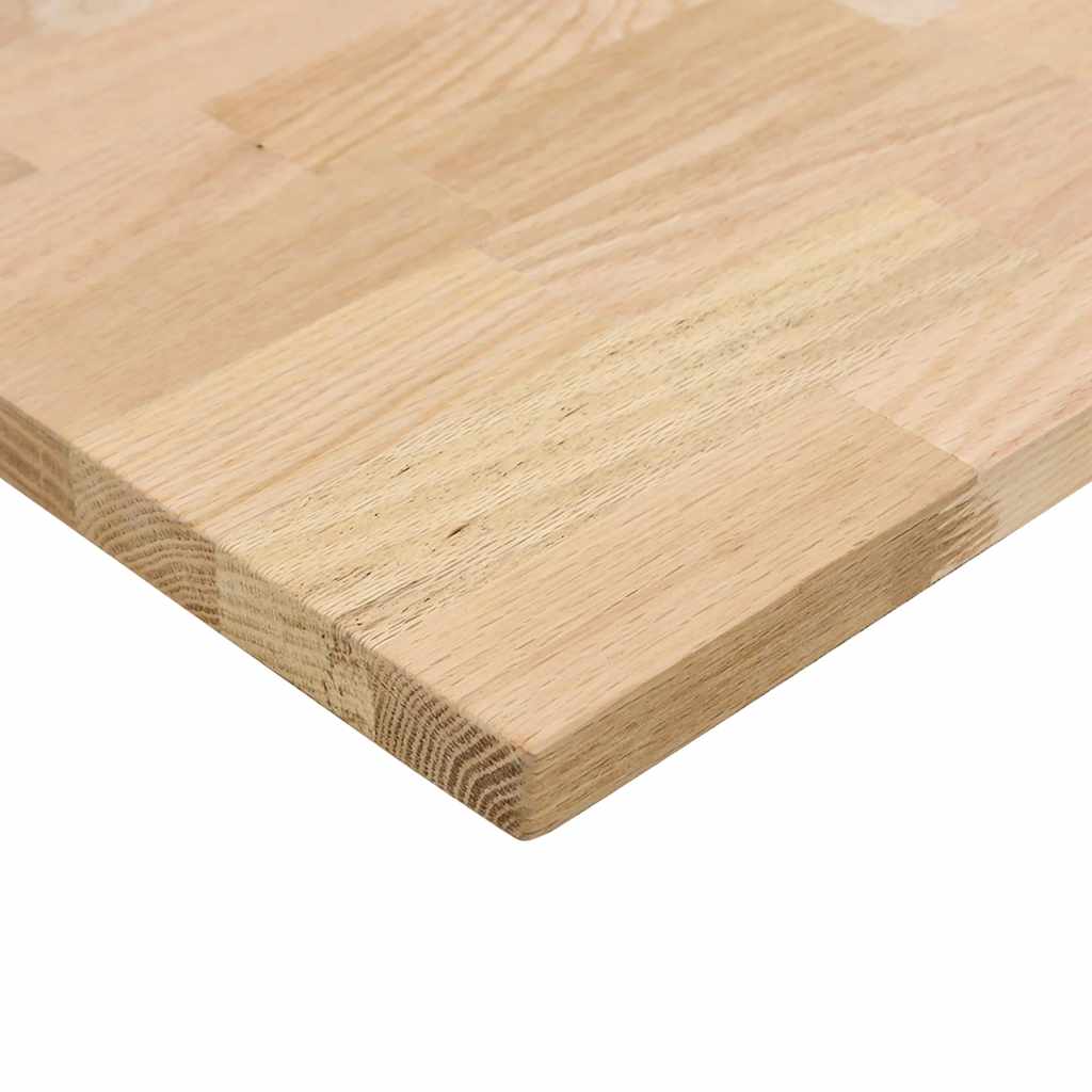 vidaXL Desk Top Untreated 80x50x2.5 cm Solid Wood Oak Rectangular