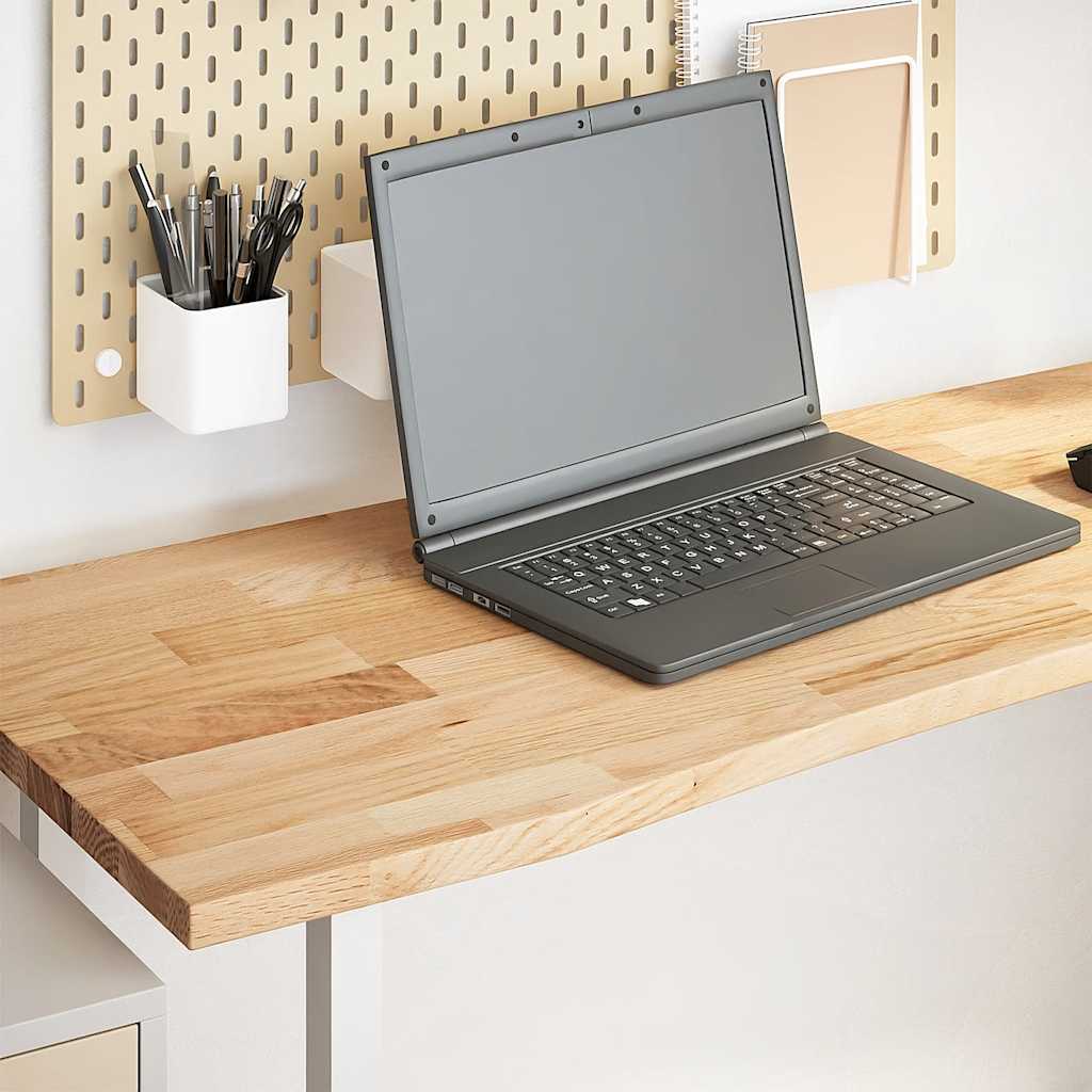 vidaXL Desk Top Untreated 160x50x2.5 cm Solid Wood Oak Rectangular