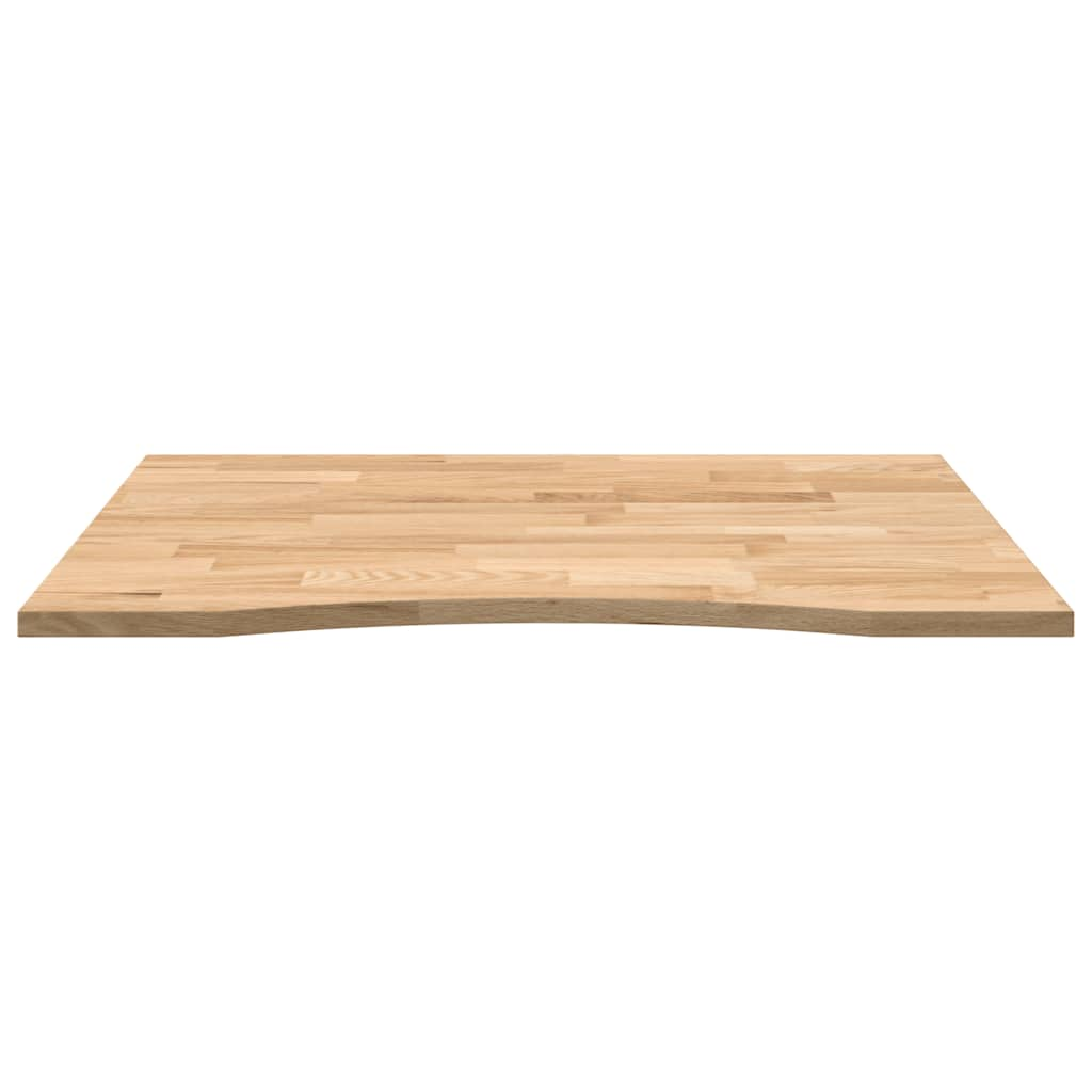 vidaXL Desk Top Untreated 100x80x2.5 cm Solid Wood Oak Rectangular