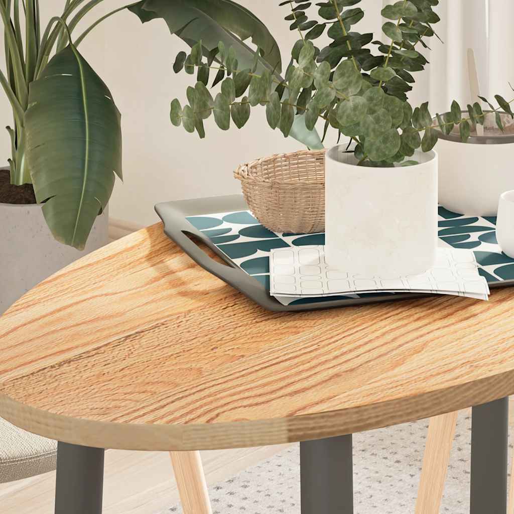 vidaXL Table Top 100x50x2 cm Solid Wood Oak Oval