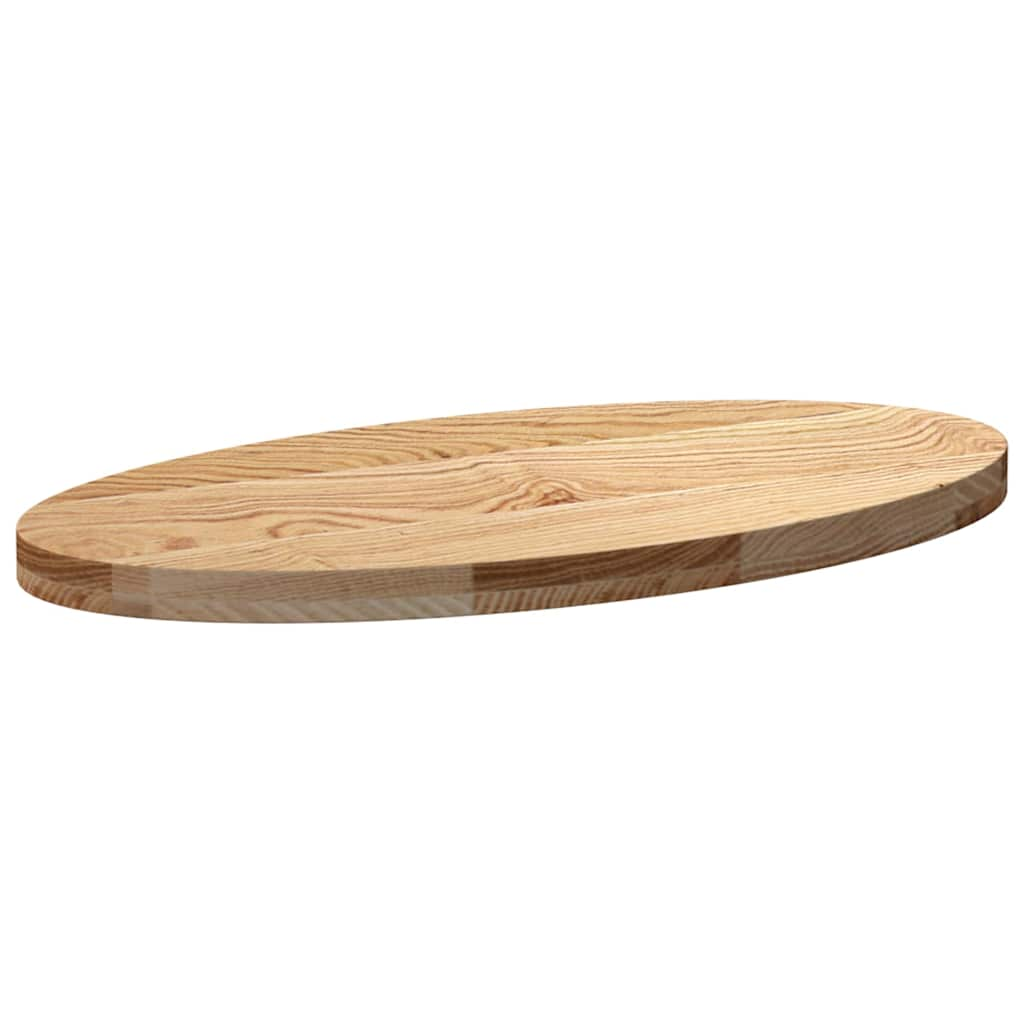 vidaXL Table Top 80x40x4 cm Solid Wood Oak Oval