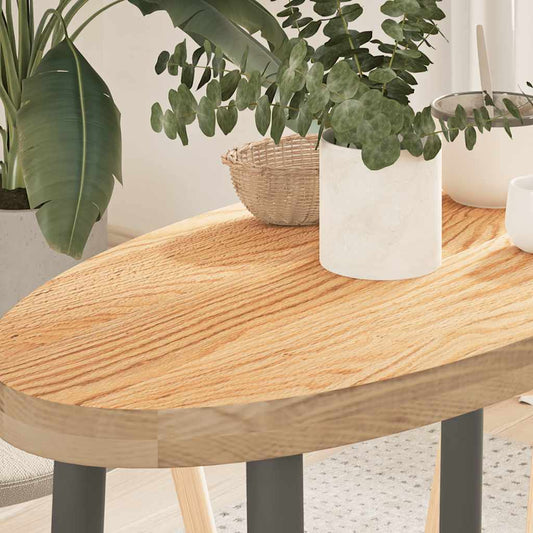 vidaXL Table Top 80x40x4 cm Solid Wood Oak Oval