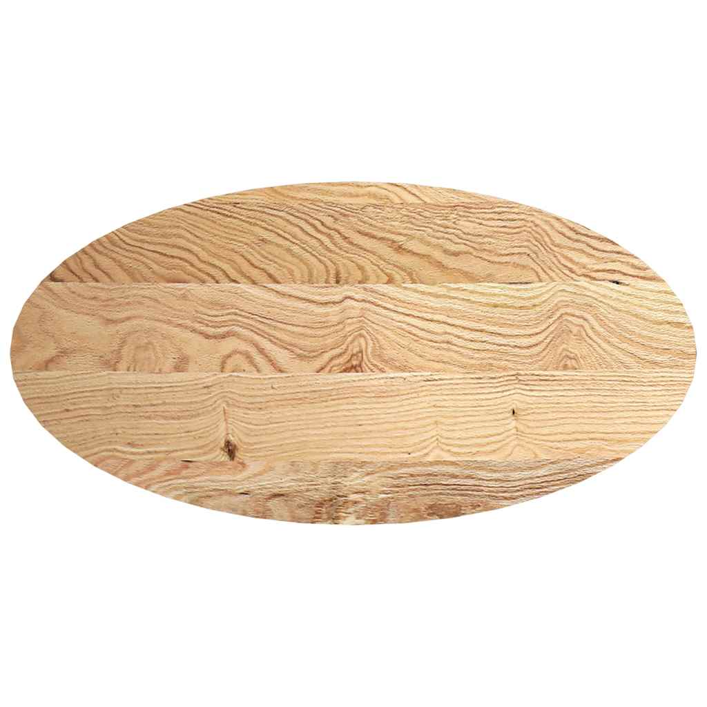 vidaXL Table Top 120x60x4 cm Solid Wood Oak Oval