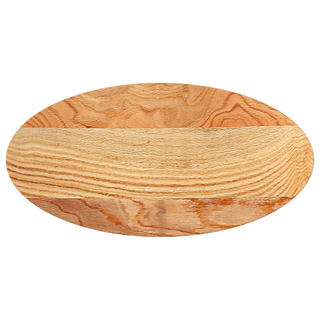 vidaXL Table Top Light Brown 80x40x2 cm Solid Wood Oak Oval