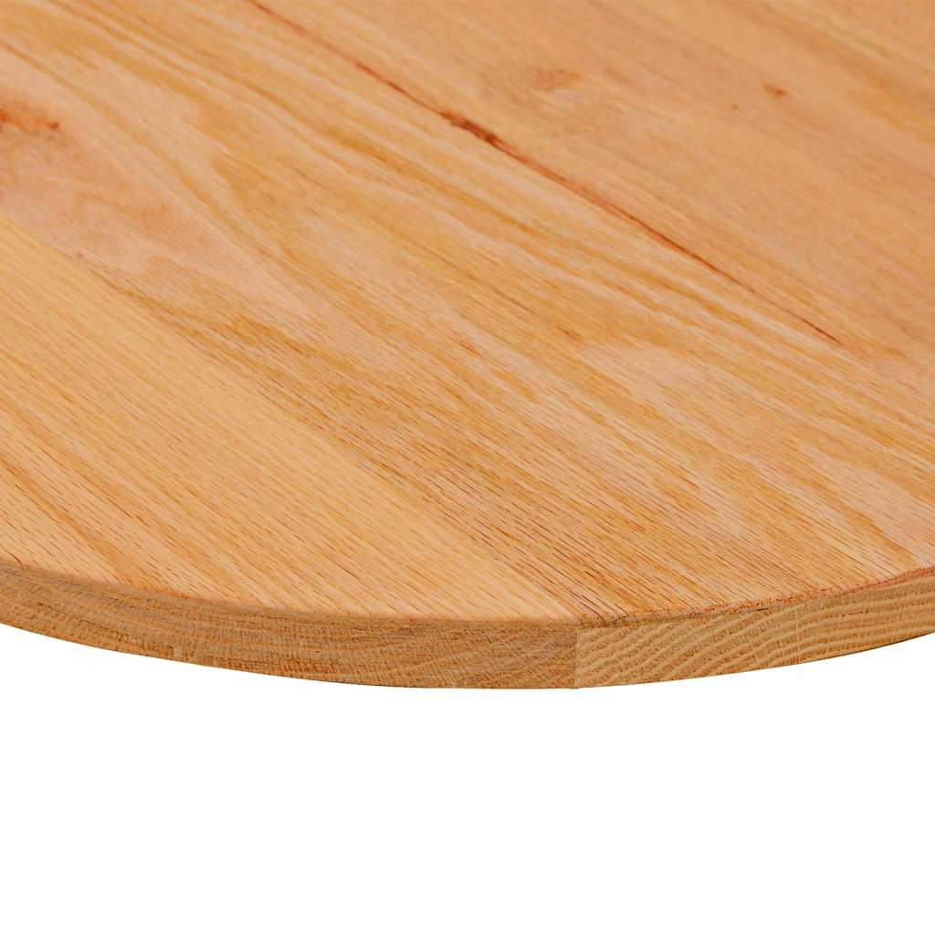 vidaXL Table Top Light Brown 80x40x2 cm Solid Wood Oak Oval