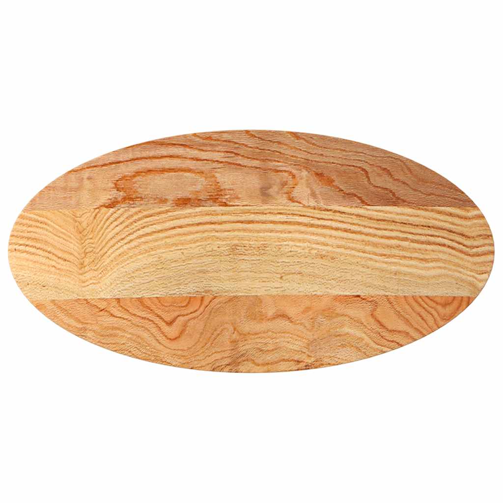 vidaXL Table Top Light Brown 100x50x2 cm Solid Wood Oak Oval