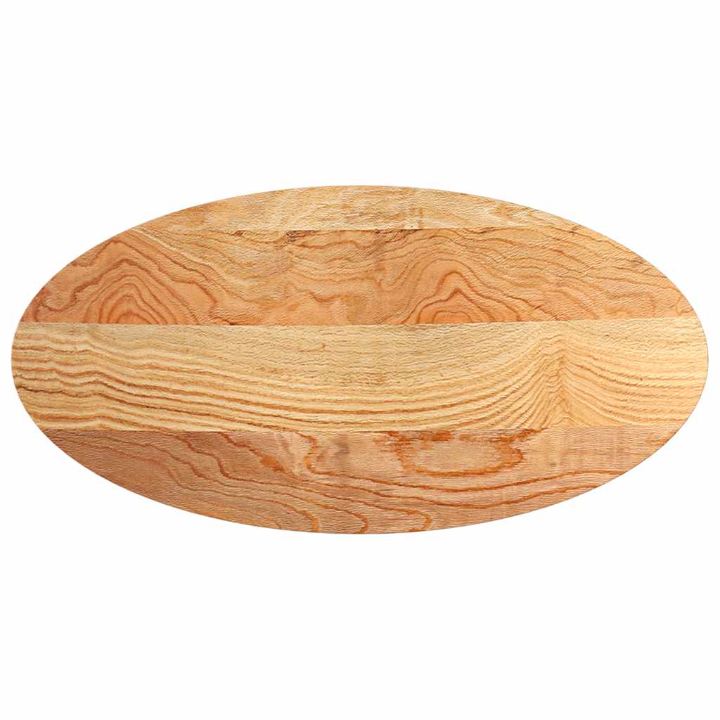 vidaXL Table Top Light Brown 120x60x4 cm Solid Wood Oak Oval