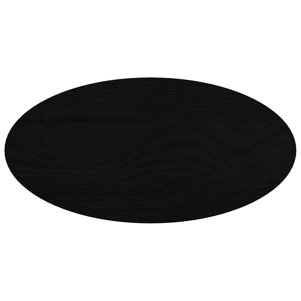 vidaXL Table Top Dark Brown 80x40x2 cm Solid Wood Oak Oval