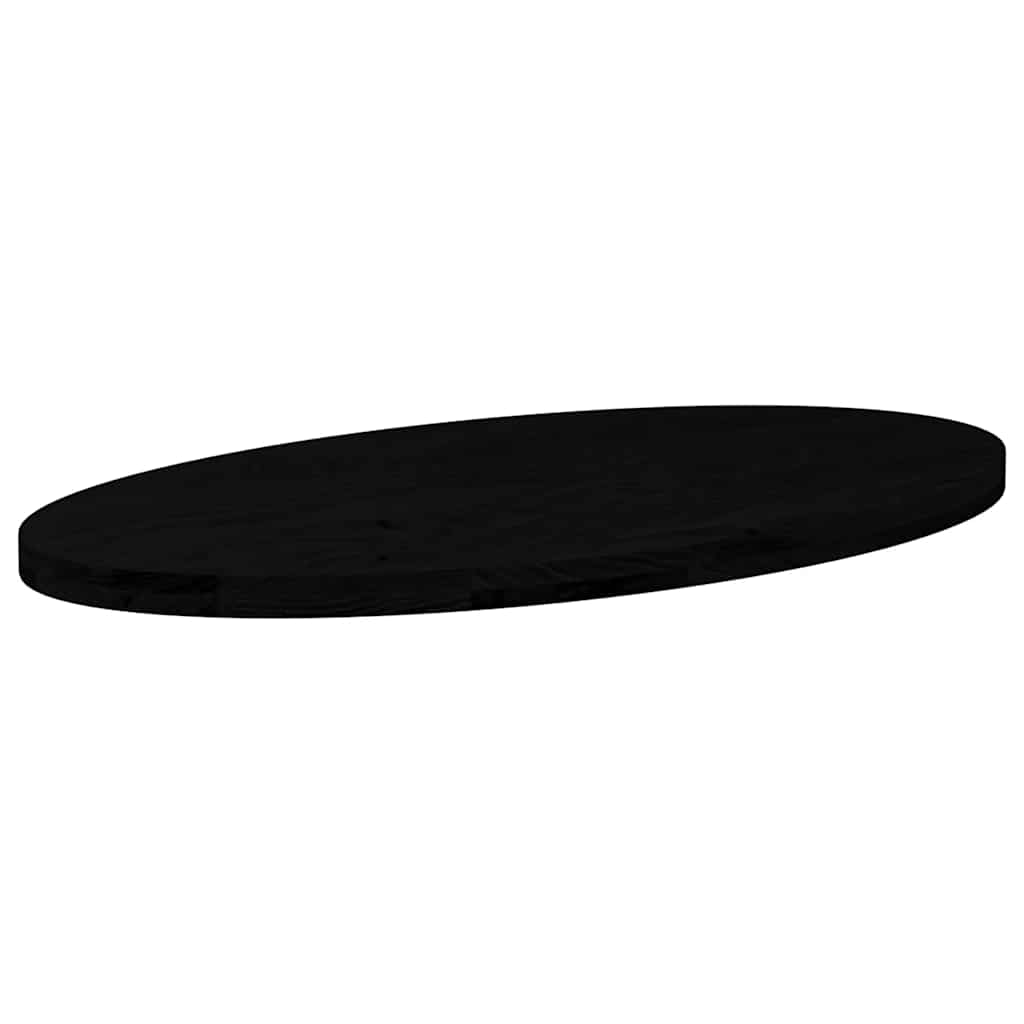 vidaXL Table Top Dark Brown 100x50x4 cm Solid Wood Oak Oval