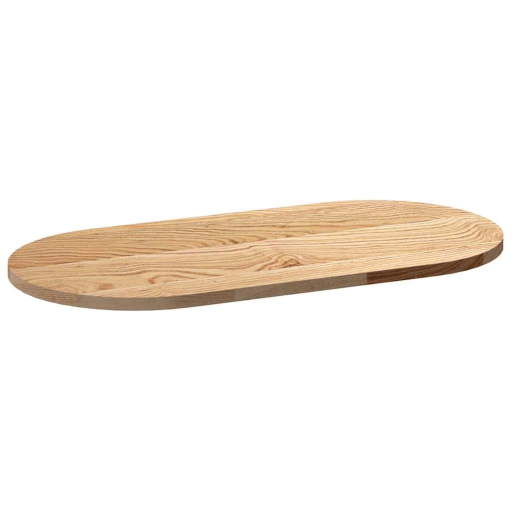 vidaXL Table Top 80x40x2 cm Solid Wood Oak Oval