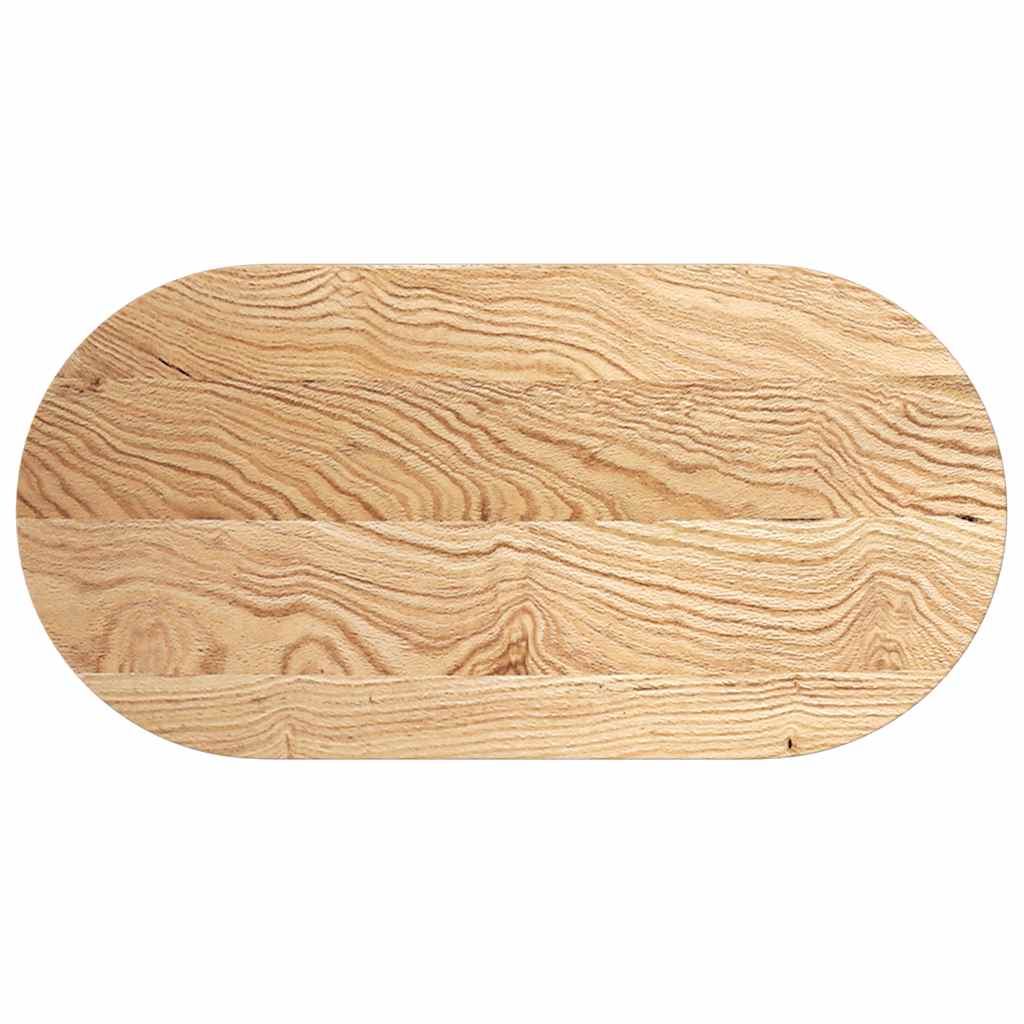 vidaXL Table Top 100x50x2 cm Solid Wood Oak Oval