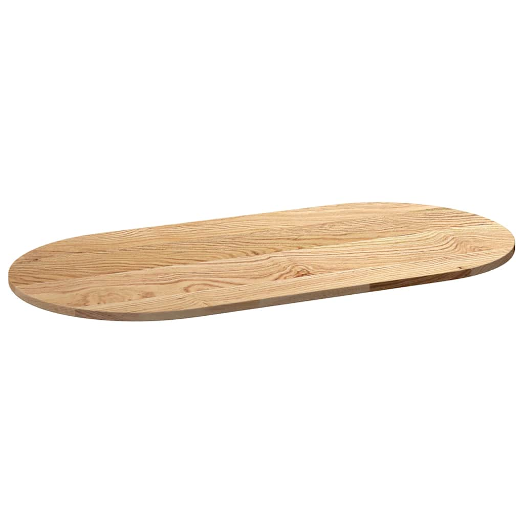 vidaXL Table Top 120x60x2 cm Solid Wood Oak Oval