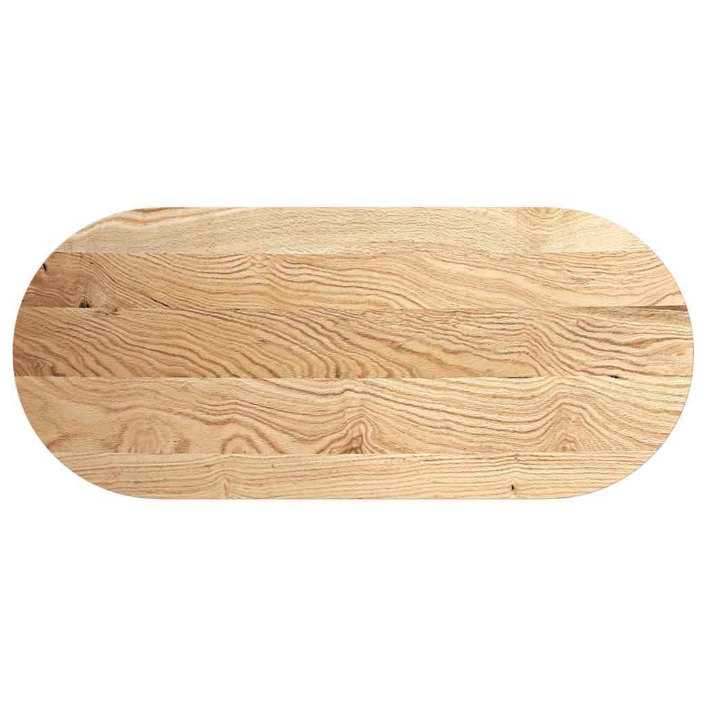 vidaXL Table Top 140x60x2 cm Solid Wood Oak Oval