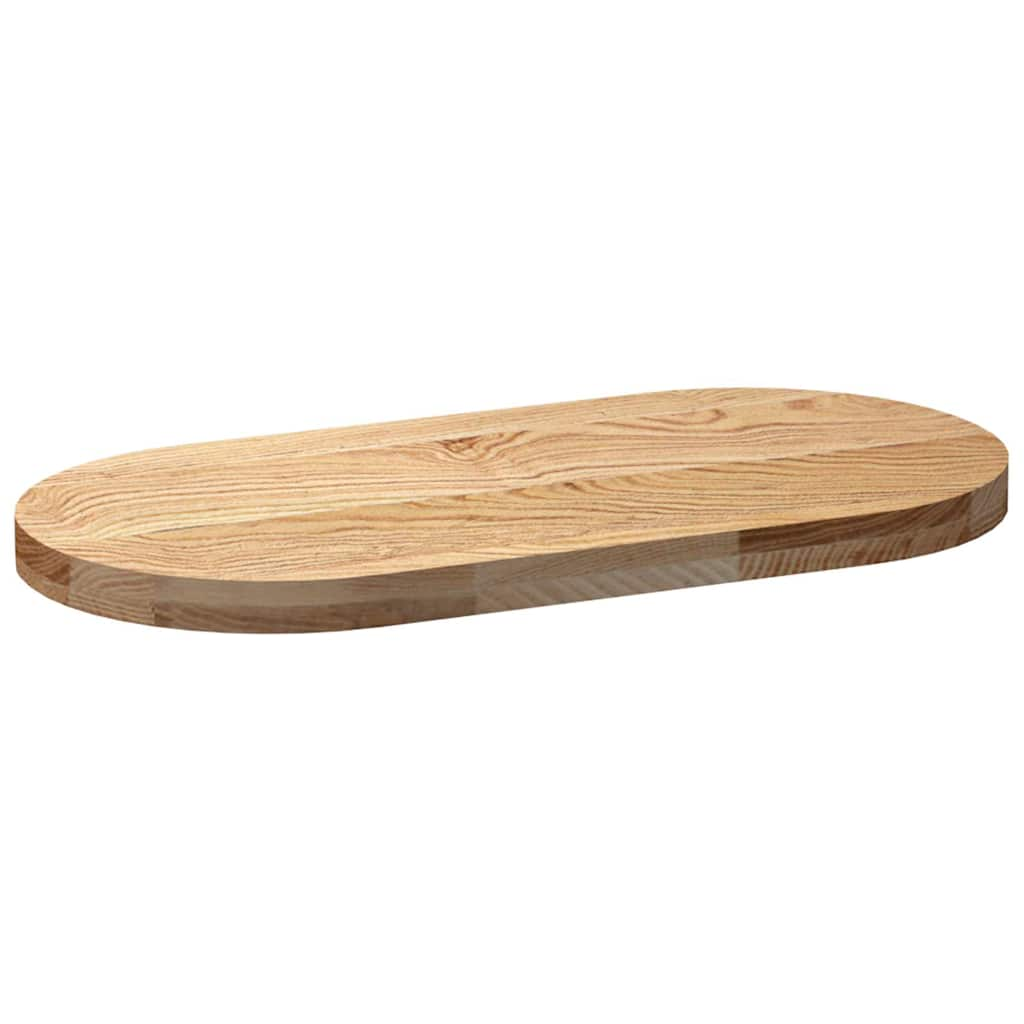 vidaXL Table Top 80x40x4 cm Solid Wood Oak Oval