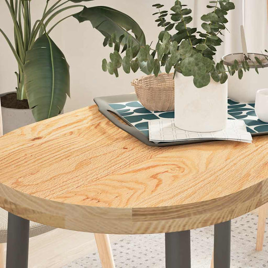 vidaXL Table Top 100x50x4 cm Solid Wood Oak Oval