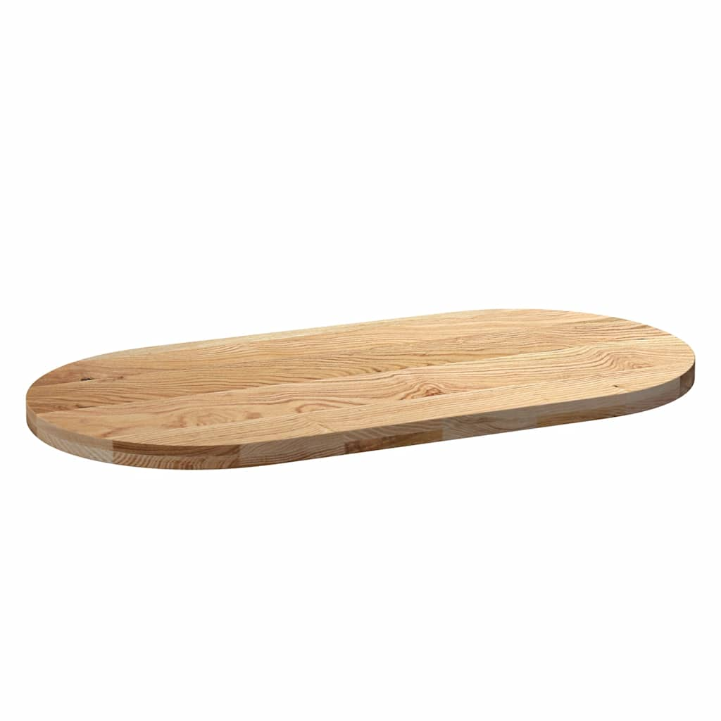 vidaXL Table Top 120x60x4 cm Solid Wood Oak Oval