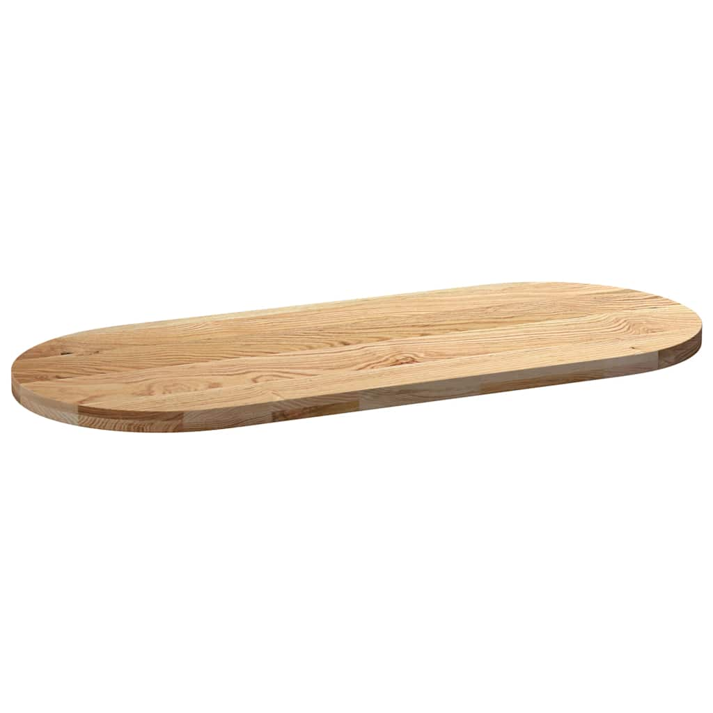 vidaXL Table Top 140x60x4 cm Solid Wood Oak Oval