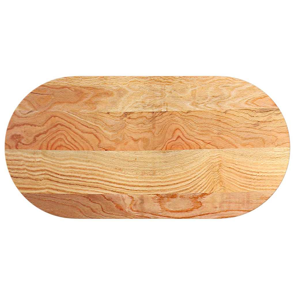 vidaXL Table Top Light Brown 100x50x2 cm Solid Wood Oak Oval