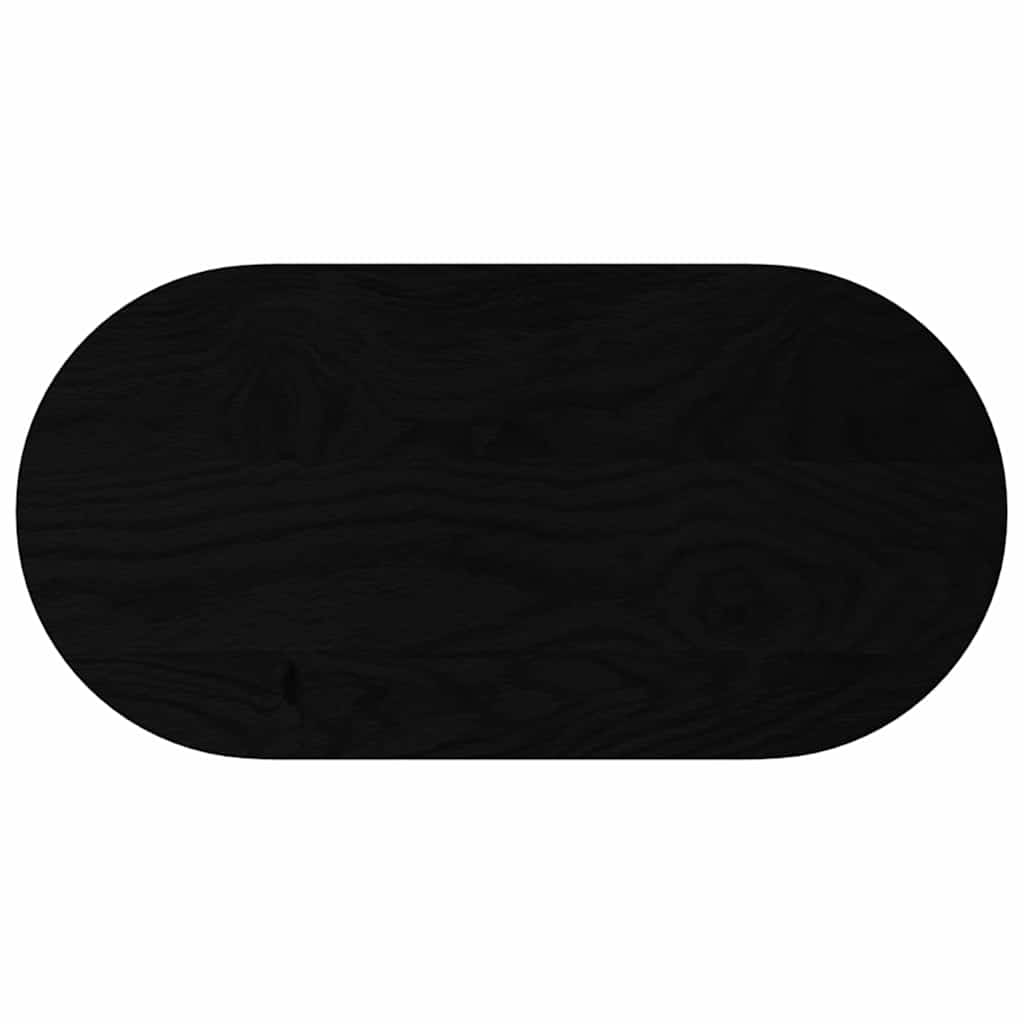 vidaXL Table Top Dark Brown 80x40x2 cm Solid Wood Oak Oval