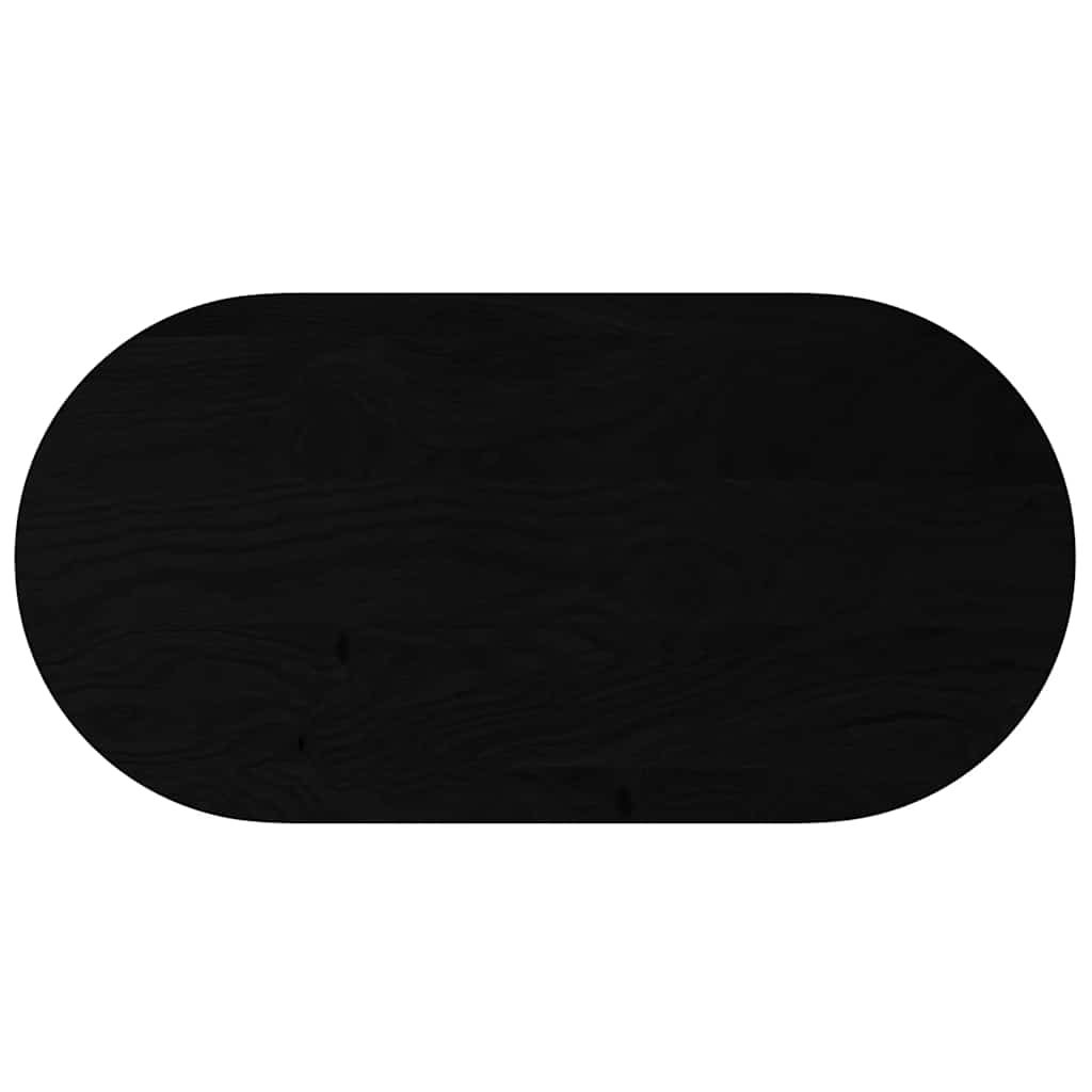 vidaXL Table Top Dark Brown 120x60x2 cm Solid Wood Oak Oval