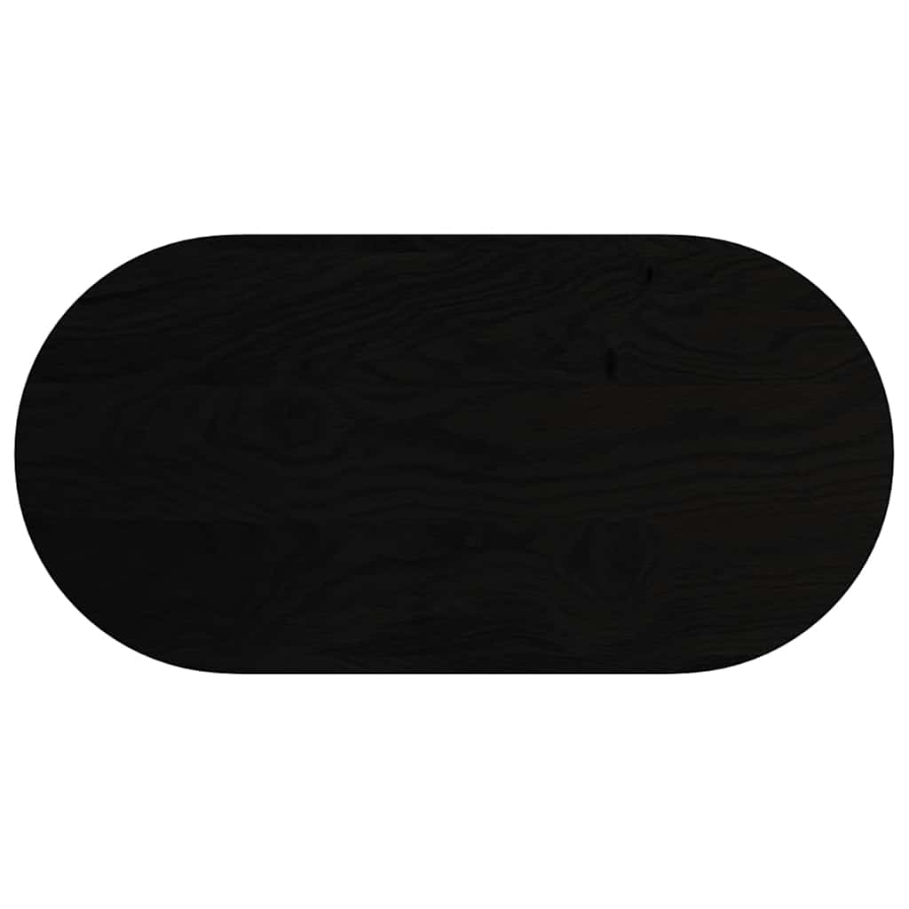 vidaXL Table Top Dark Brown 100x50x4 cm Solid Wood Oak Oval