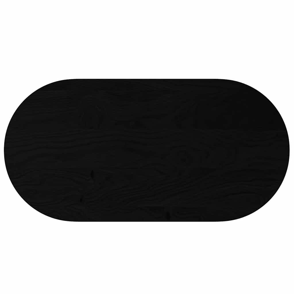 vidaXL Table Top Dark Brown 120x60x4 cm Solid Wood Oak Oval