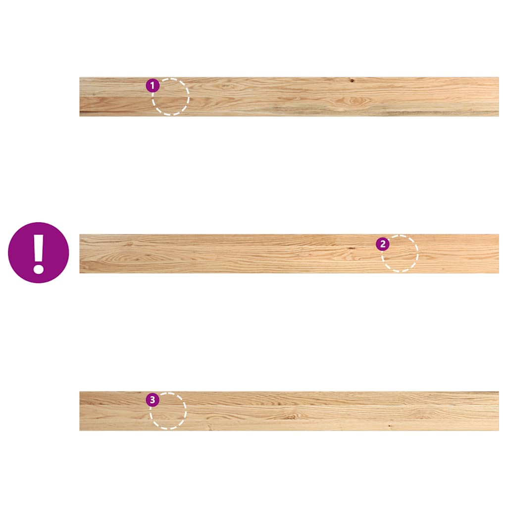 Window Sills 2 pcs Untreated 160x15x2 cm Solid Wood Oak