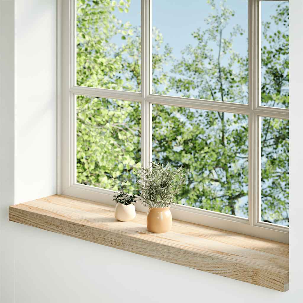Window Sills 2 pcs Untreated 90x20x2 cm Solid Wood Oak