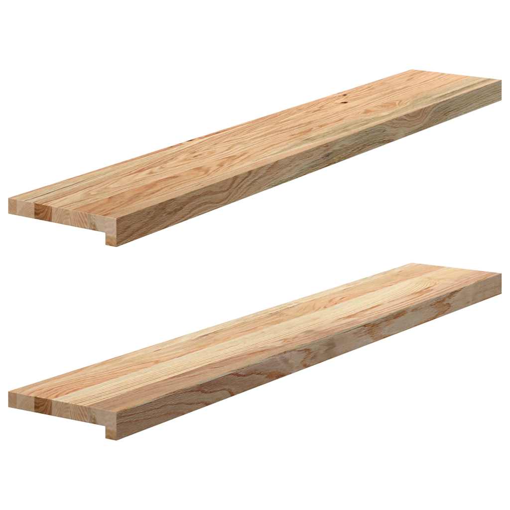 Window Sills 2 pcs Untreated 120x20x2 cm Solid Wood Oak