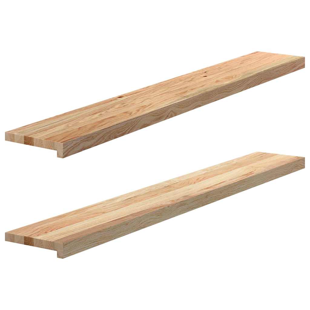 Window Sills 2 pcs Untreated 140x20x2 cm Solid Wood Oak