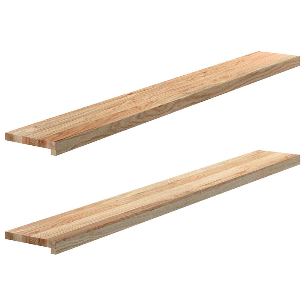 Window Sills 2 pcs Untreated 160x20x2 cm Solid Wood Oak
