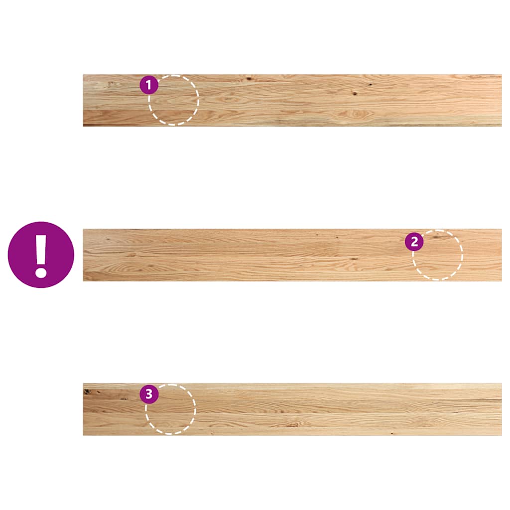 Window Sills 2 pcs Untreated 160x20x2 cm Solid Wood Oak