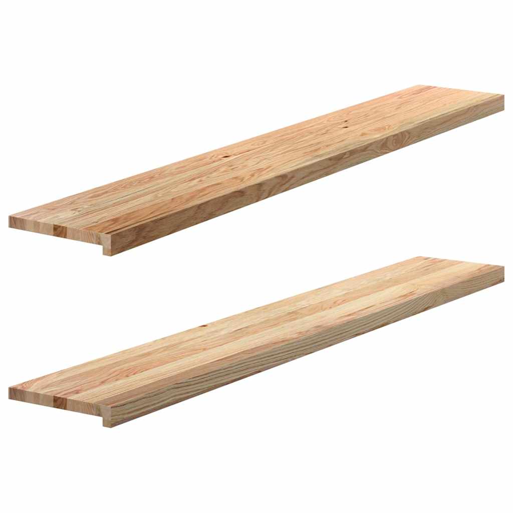Window Sills 2 pcs Untreated 160x25x2 cm Solid Wood Oak