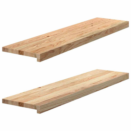 vidaXL Window Sills 2 pcs Untreated 100x30x2 cm Solid Wood Oak