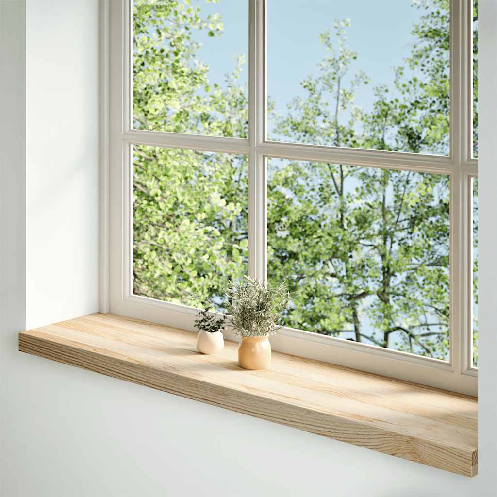 vidaXL Window Sills 2 pcs Untreated 100x30x2 cm Solid Wood Oak