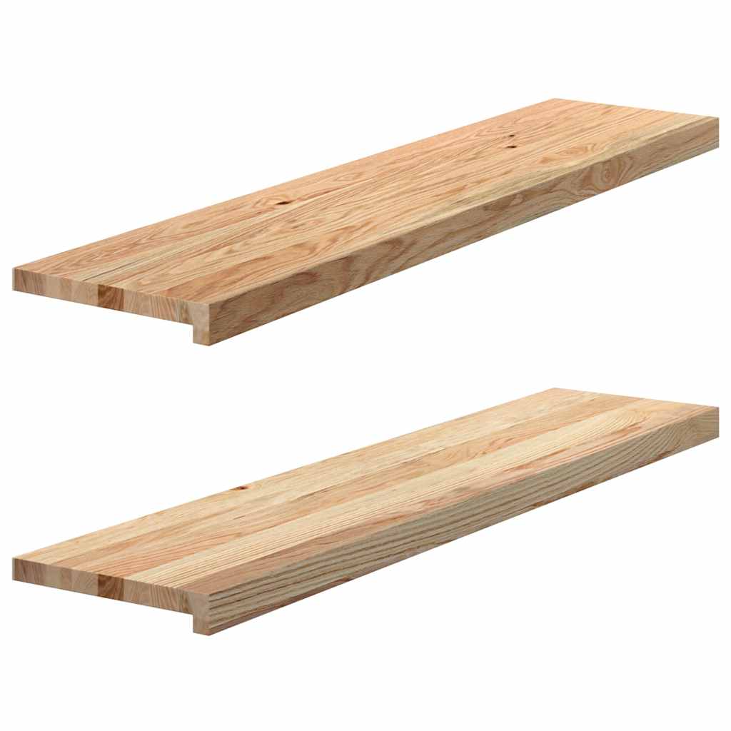 vidaXL Window Sills 2 pcs Untreated 110x30x2 cm Solid Wood Oak