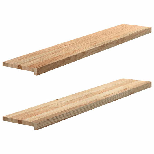 vidaXL Window Sills 2 pcs Untreated 140x30x2 cm Solid Wood Oak