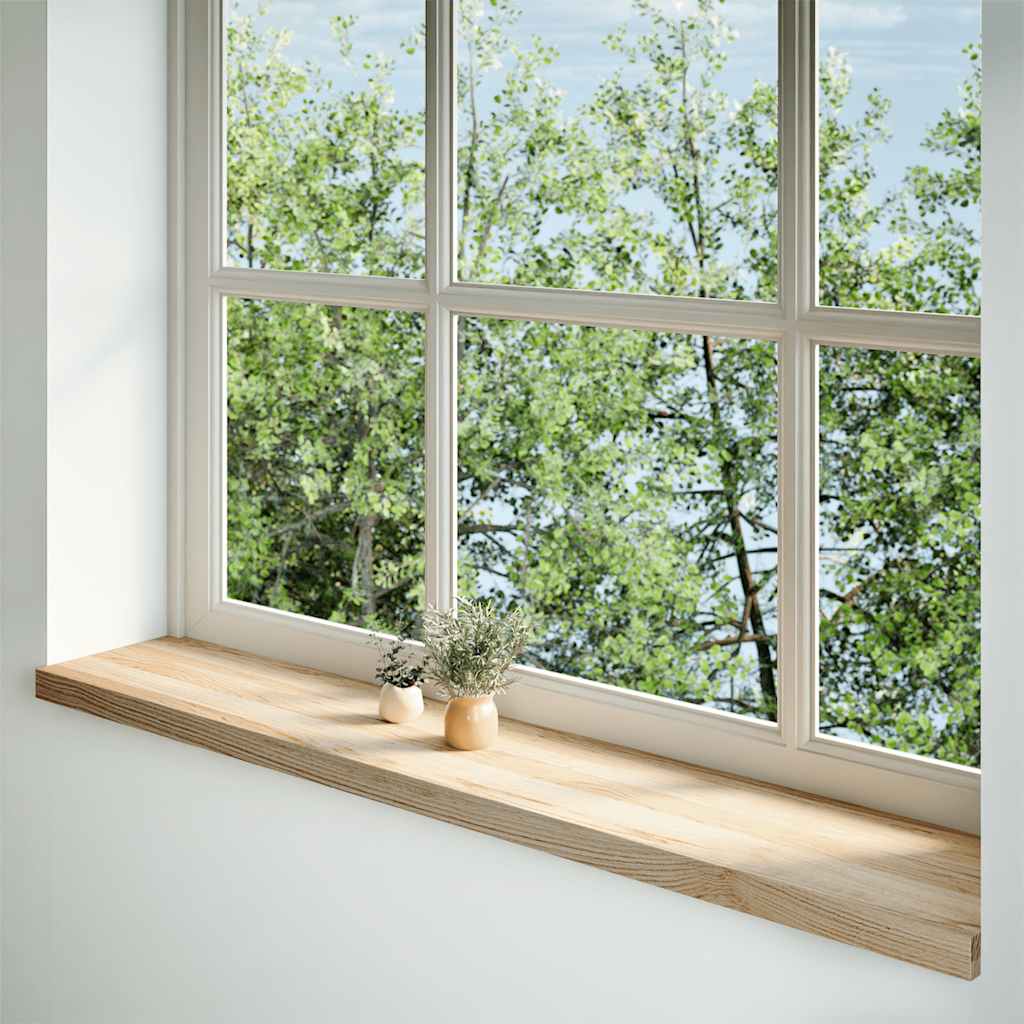 vidaXL Window Sills 2 pcs Untreated 140x30x2 cm Solid Wood Oak