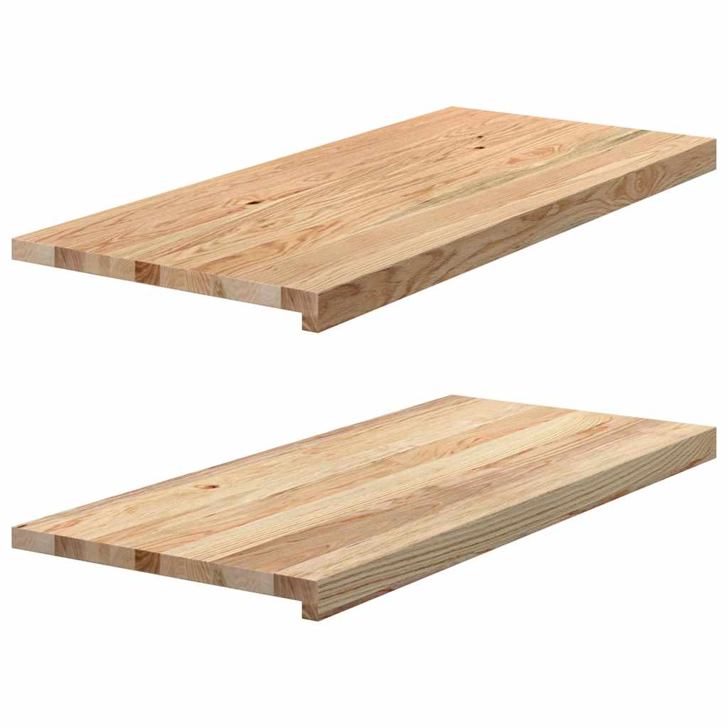 vidaXL Window Sills 2 pcs Untreated 90x40x2 cm Solid Wood Oak