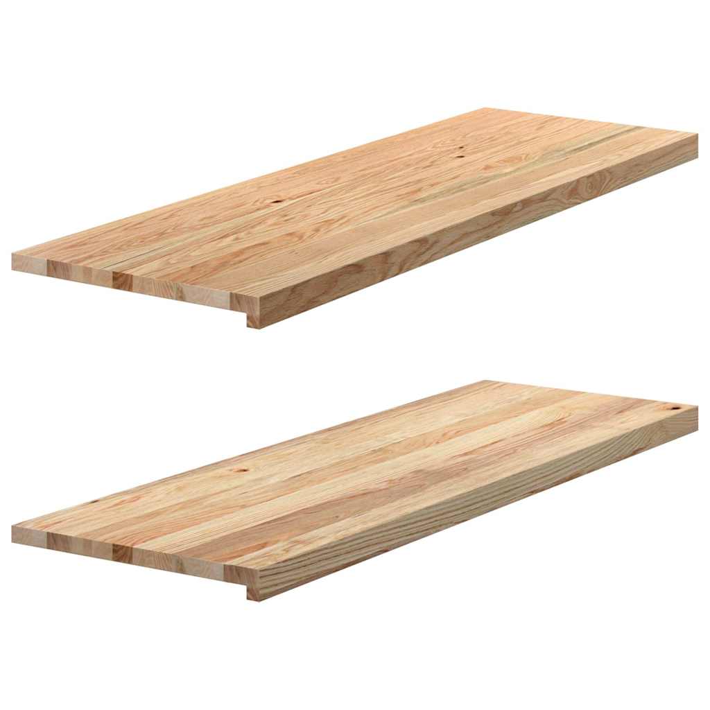 vidaXL Window Sills 2 pcs Untreated 120x40x2 cm Solid Wood Oak