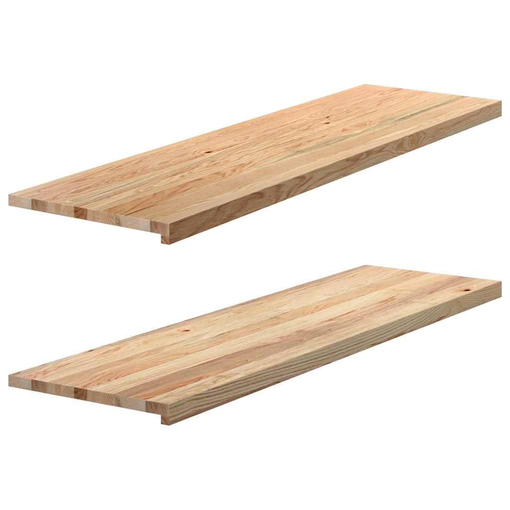 vidaXL Window Sills 2 pcs Untreated 140x40x2 cm Solid Wood Oak