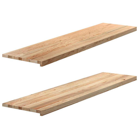 vidaXL Window Sills 2 pcs Untreated 160x40x2 cm Solid Wood Oak