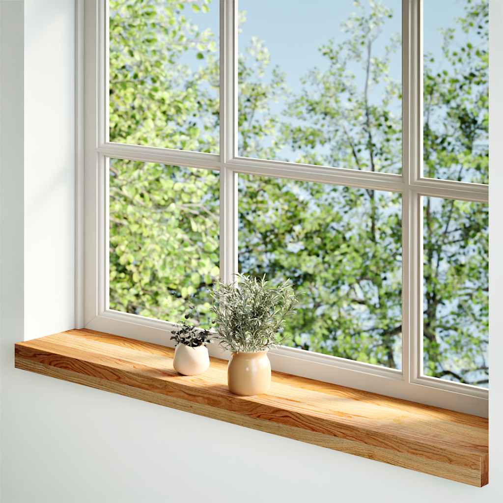 vidaXL Window Sills 2 pcs Light Brown 70x15x2 cm Solid Wood Oak