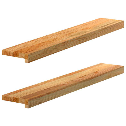 vidaXL Window Sills 2 pcs Light Brown 90x15x2 cm Solid Wood Oak