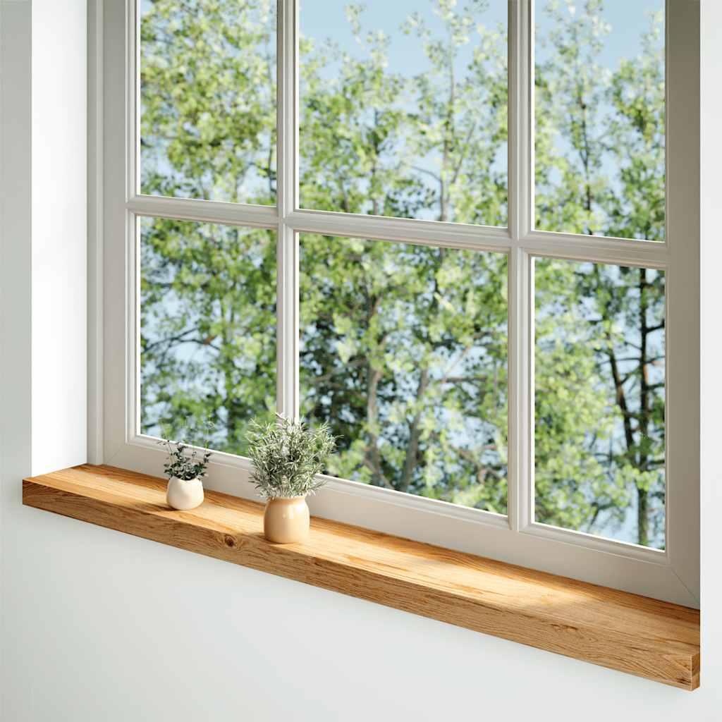 vidaXL Window Sills 2 pcs Light Brown 110x15x2 cm Solid Wood Oak